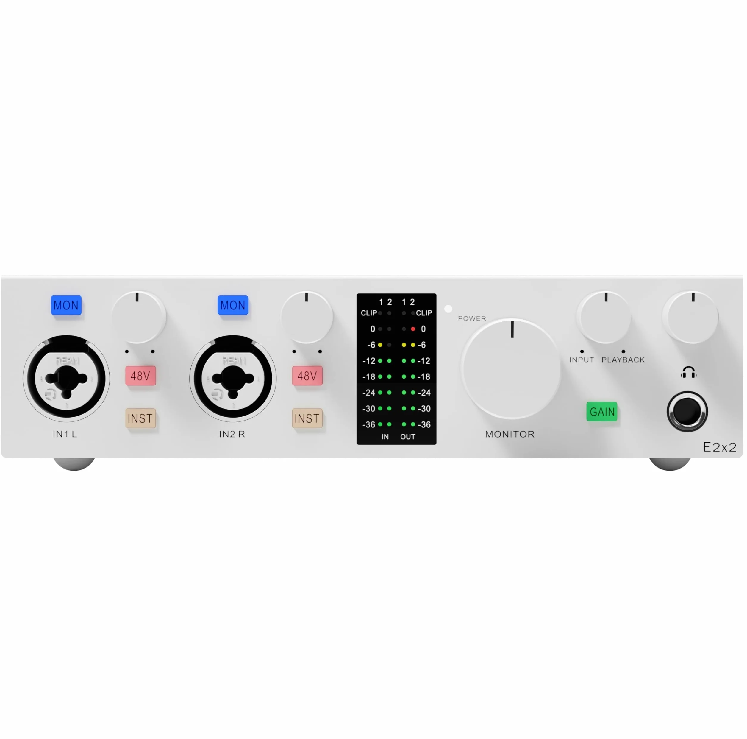 Topping Professional E2x2, USB-Audio-Schnittstelle und Ultralign Mikrofon-Vorverstärker-Modul (Weiß)
