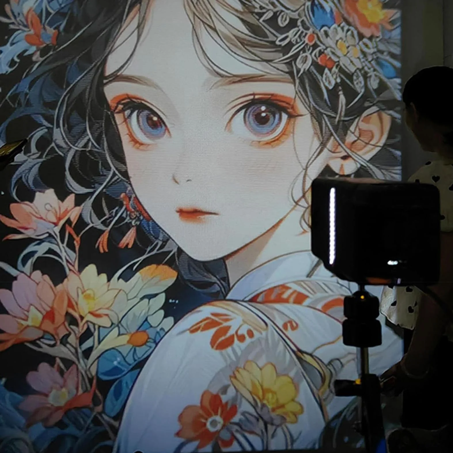 Smart Sketcher Projektor, Led-zeichnungsprojektor Mit 18–200 cm Projektionsweite, Hd-bildübertragung über USB/Smartphone, Fernbedienung Und Ständer, Kunst-nachzeichnungswerkzeug Für Künstle with-Base