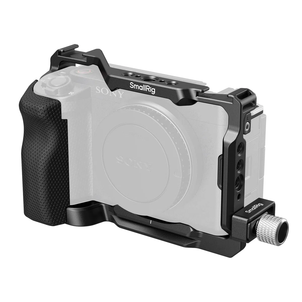 SMALLRIG ZV-E1 Cage-Kit mit Silikongriff und Kabelklemme für HDMI, Komplettes Kamerakäfig-Kit für Sony ZV-E1, Integrierte Schnellwechselplatte für Arca, Blitzschuhhalterungen, für DJI Mic 2 – 4257B