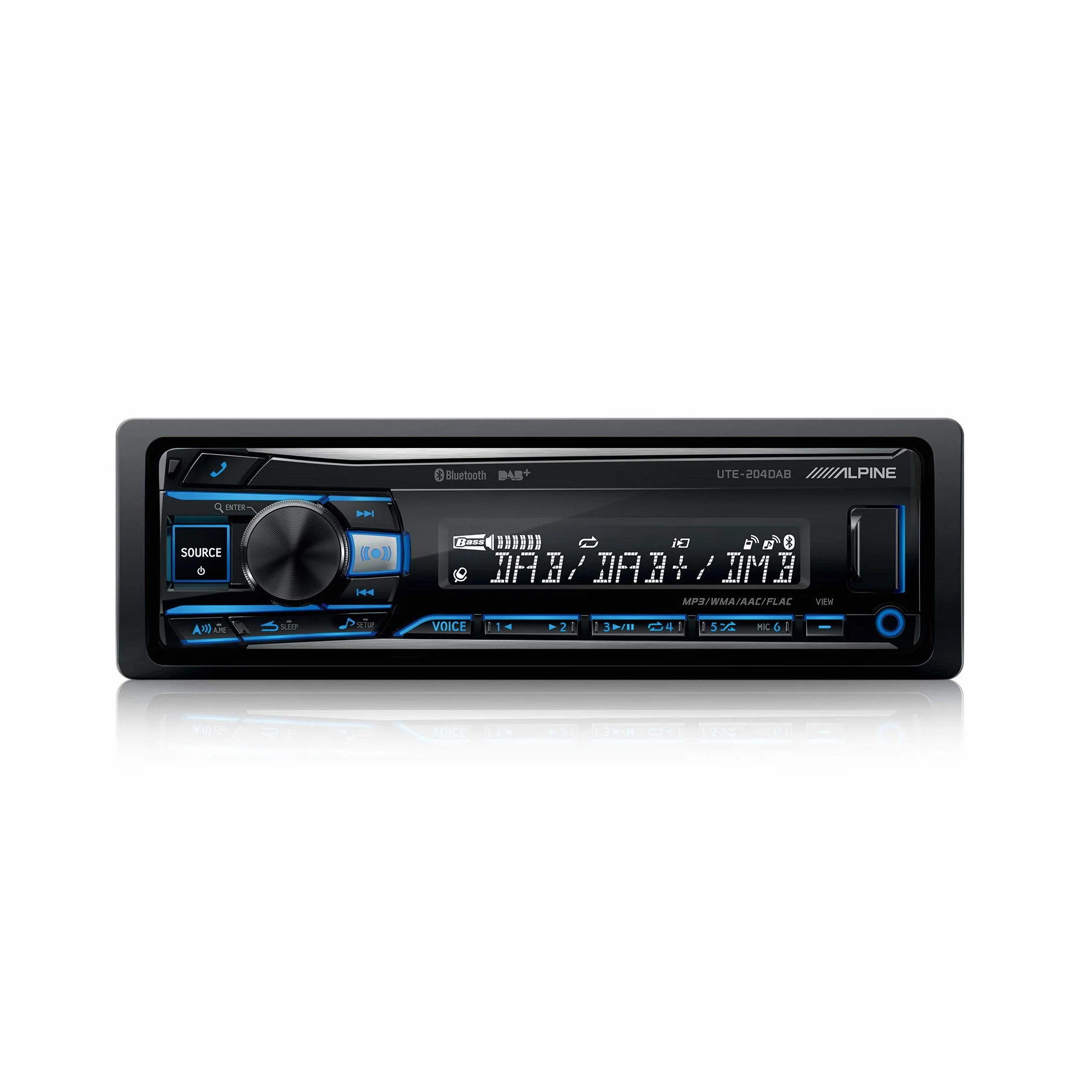 UTE-204DAB - Digitalradio mit DAB+ und Bluetooth, Schwarz (RGB Beleuchtung)