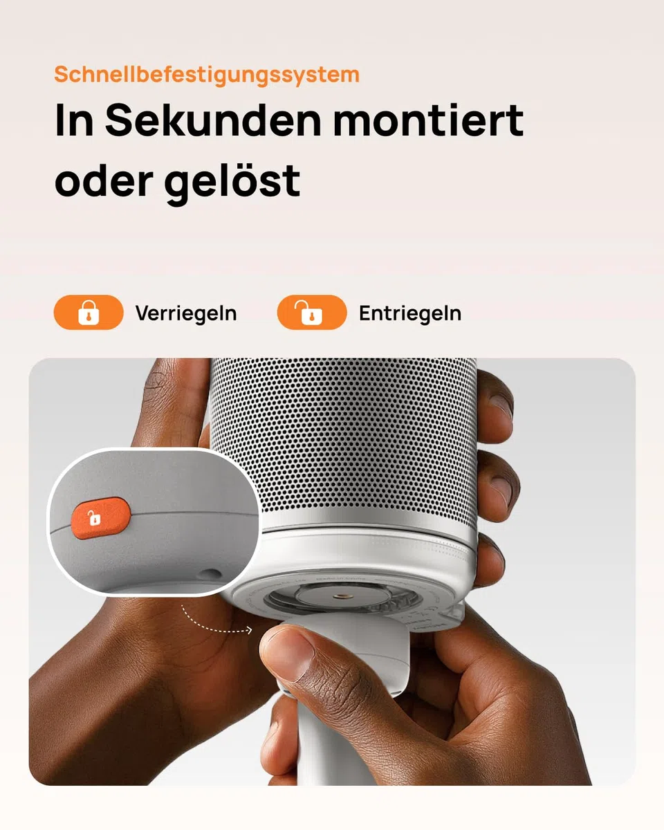 XGIMI PowerBase Standfuß, 2-in-1 Beamer Stativ & Powerbank für MoGo 4 | 5h Video-Akkulaufzeit, 12h Musik, schnelle Befestigung, leicht & tragbar für MoGo 4