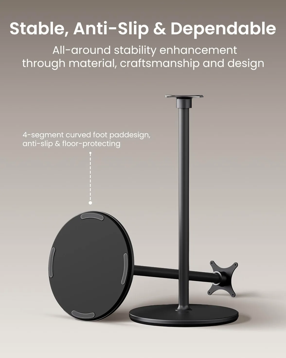 JmGO N3 Ultimate Bodenständer, Original X-Gimbal Projektor Ständer mit Kabelmanagement, 360° Drehbar, Robuste Metallkonstruktion, Rutschfeste Basis, Passgenau N3 Ultimate