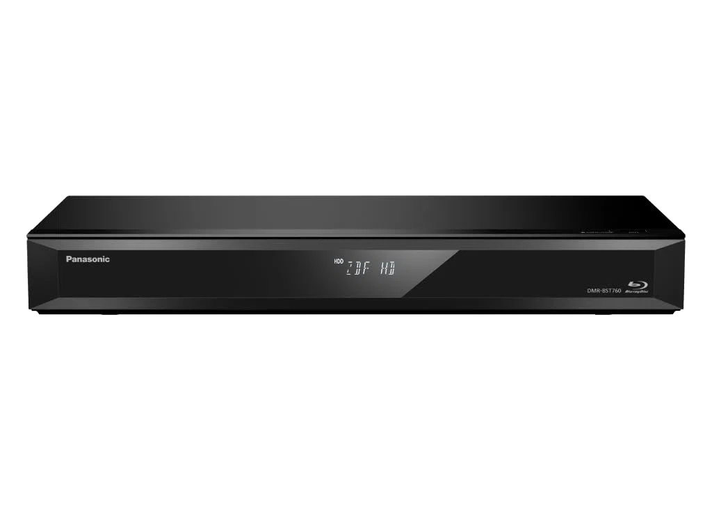 Panasonic DMR-BST760AG Blu-Ray Player und Recorder mit Twin HD DVB-S Tuner, 500 GB Festplatte, 4K Upscaling, Ultra HD, Simultanaufnahme, Smart Ready, Schwarz