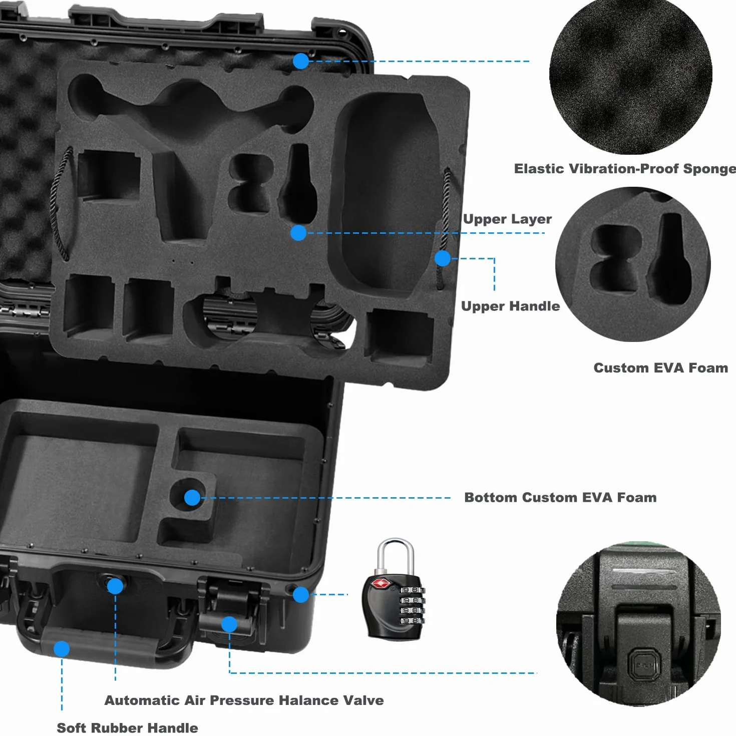 LEKUFEE Wasserdicht Koffer für dji FPV Explorer Combo und dji Integra Goggles/NUR Tragetasche