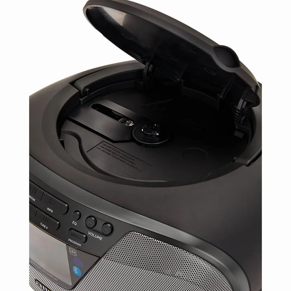Aiwa BBTU-500DAB/BK Tragbares DAB+ CD-Radio mit 2.4" Farbdisplay Bluetooth 5.0, USB, CD/CDR/RW/MP3, Dab+, Farbe: schwarz