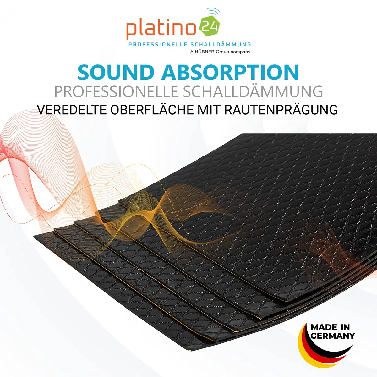platino24 200x Bitumenmatten 250x100x2mm, Antidröhnmatten selbstklebend, Dämmmatten Auto, Schalldämmung