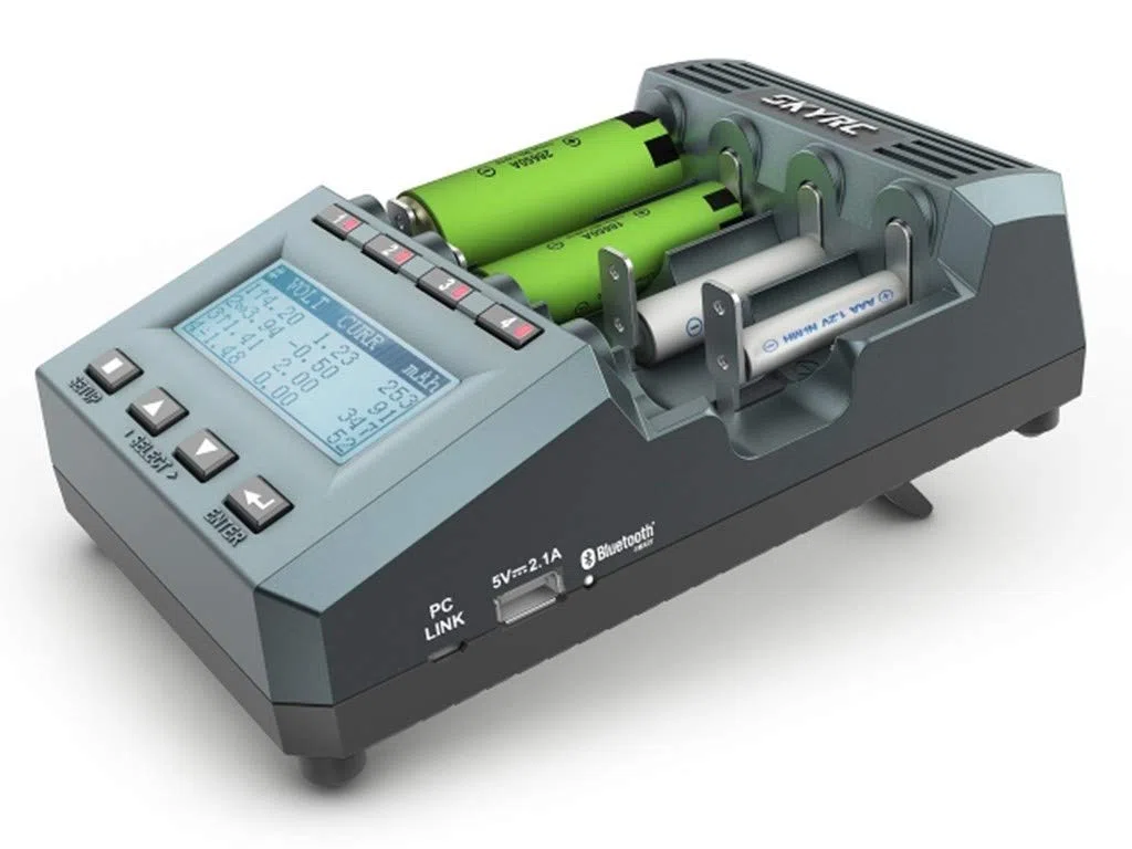 ARINO SKYRC MC3000 Universal Batterietester Bluetooth Batterieprüfer Akku Batterietestgerät mit Display für Batteriezustand Akkutester Unterstützt 42 Batteriegröße, PC sowie App-Steuerung
