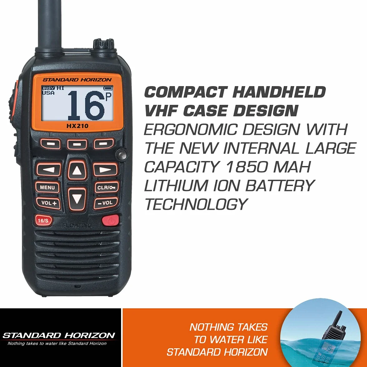 Standard Horizon HX210 UKW-Radio, Schwarz