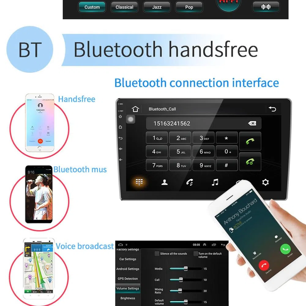9" Android Auto GPS Radio Navigator Navigation Carplay Head Unit Fit for Audi A1 8X 8X1 8XK 8XF 2010-2018;OEM: 8XA035193A 8X0857273B mit BT FM USB RDS TPMS SWC DAB Pip Mirror Link