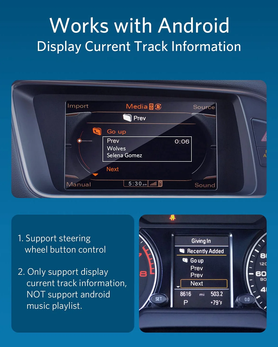 Airdual Bluetooth 5.0 Adapter Compatible for Audi MMI 3G AMI Music Interface,Audi Symphony,Audi Concert,VW MDI,Mercedes Media Interface