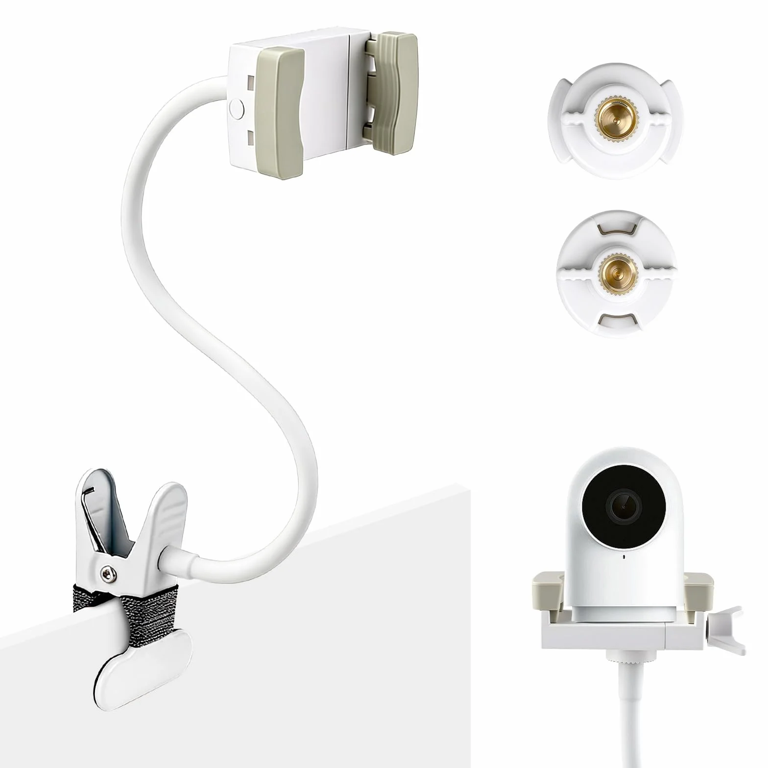Kamera Halterung 40 cm Lang Kompatible mit HelloBaby Kamera Holder Kompatible mit GHB Flexible Monitor Halterung Kompatibel für Philips Avent Klemmerhalter Ständer Handyhalter