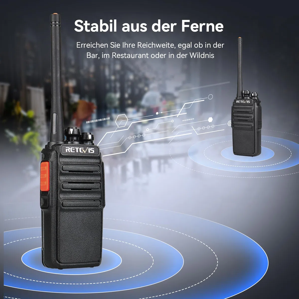 Retevis RT24 Plus Funkgerät Set, Walkie Talkie PMR Lizenzfrei Profi, 16 Kanäle Wiederauflabar USB Ladeschale,Walkie Talkie 10er Set mit Headset für Schule,Transport(10 STK, Schwarz)