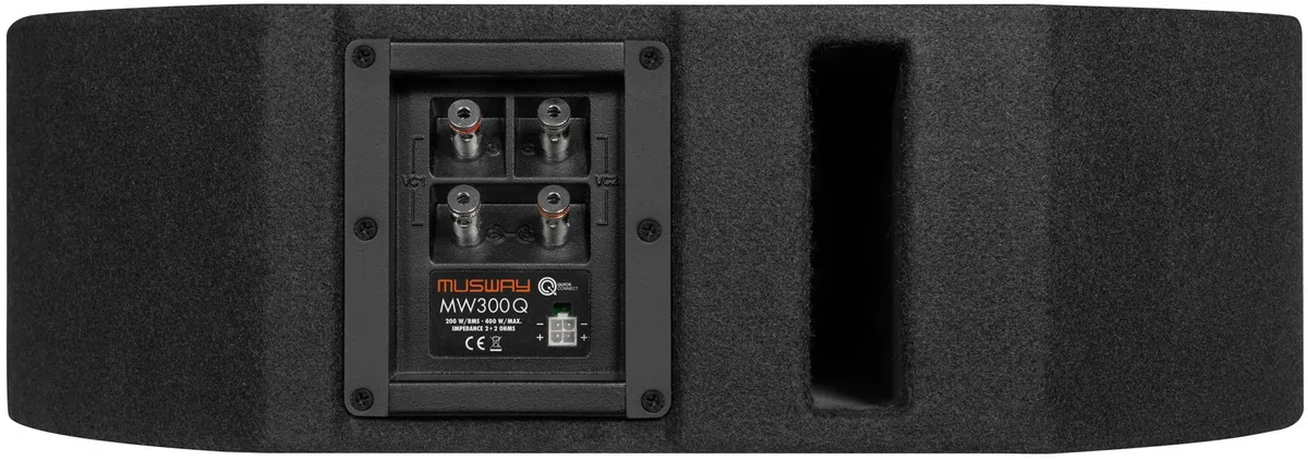 Musway MW300Q - Bassreflex Subwoofer für die Reserveradmulde mit 15 x 23 cm (6 x 9') Subwoofer
