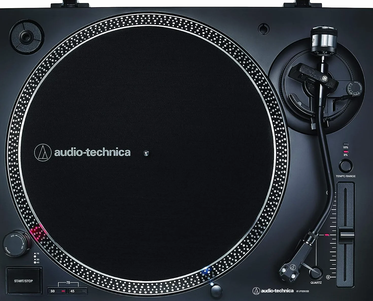 Audio-Technica LP120XUSBBK Direktangetriebener Plattenspieler (Analog und USB) schwarz