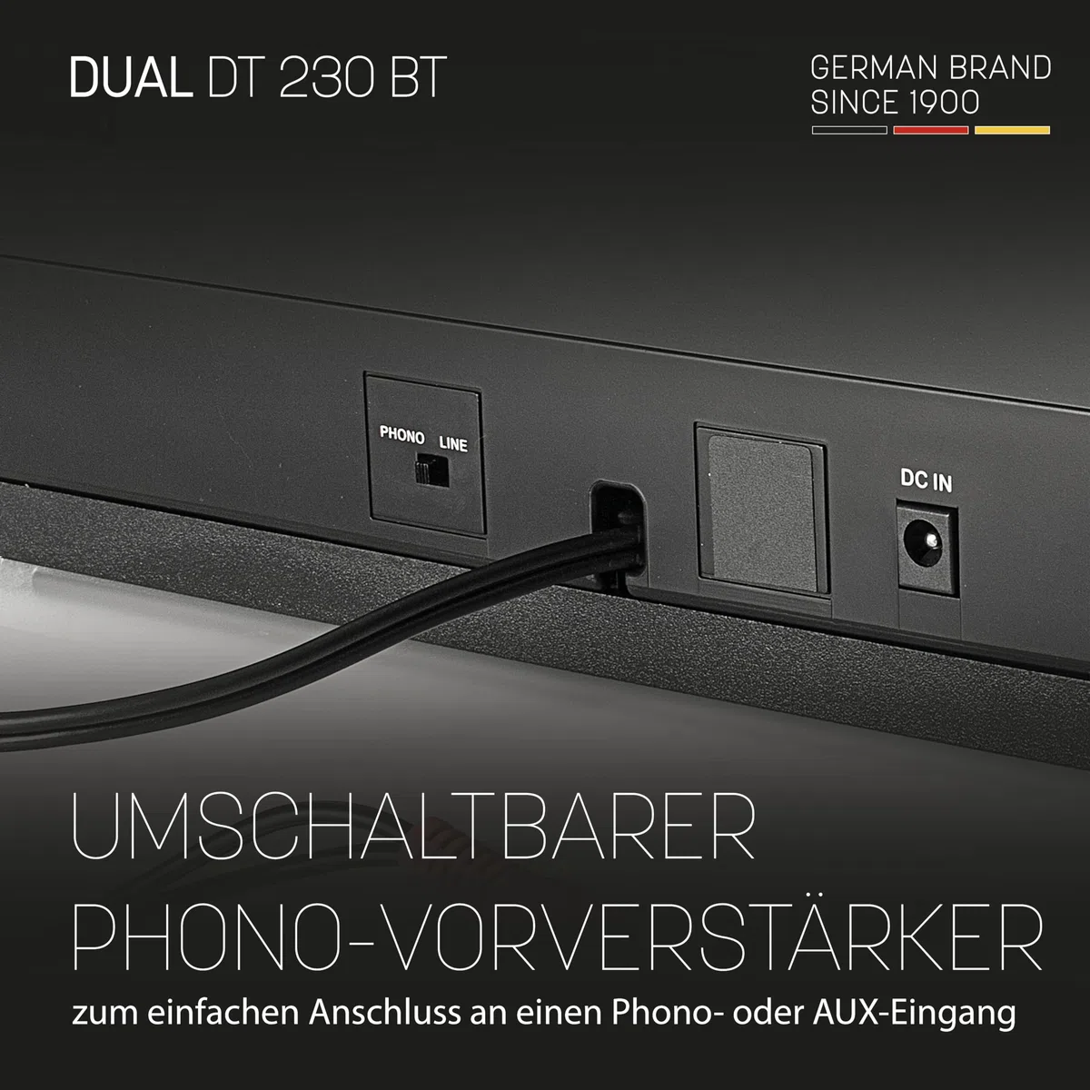 Dual DT 230 BT, Bluetooth, Vollautomatik, Autostop, Bluetooth, eingebauter umschaltbarer Entzerrer-Vorverstärker