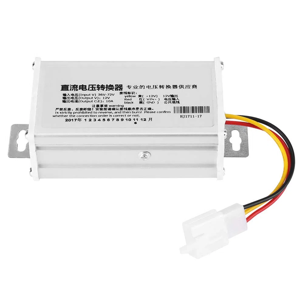 DC DC Wandler 72V auf 12V 10A 120W, Spannungswandler 36V-72V zu 12V Automobil, Spannungsreduzierer für Elektroauto, Golf Cart, E-Scooter
