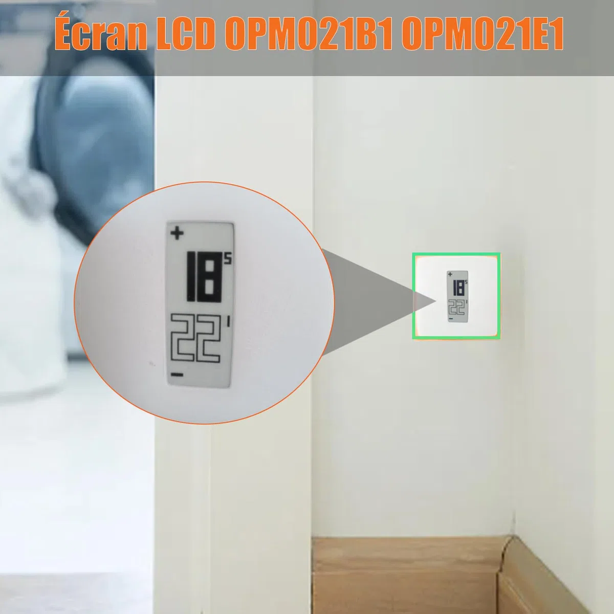 Professionelles LCD-Display, Thermostat, perfekte Kompatibilität für OPM021B1, OPM021E1, NTH01, NTH01-EN-E, THM02, klares Display, einfache und schnelle Installation, einfache Lösung
