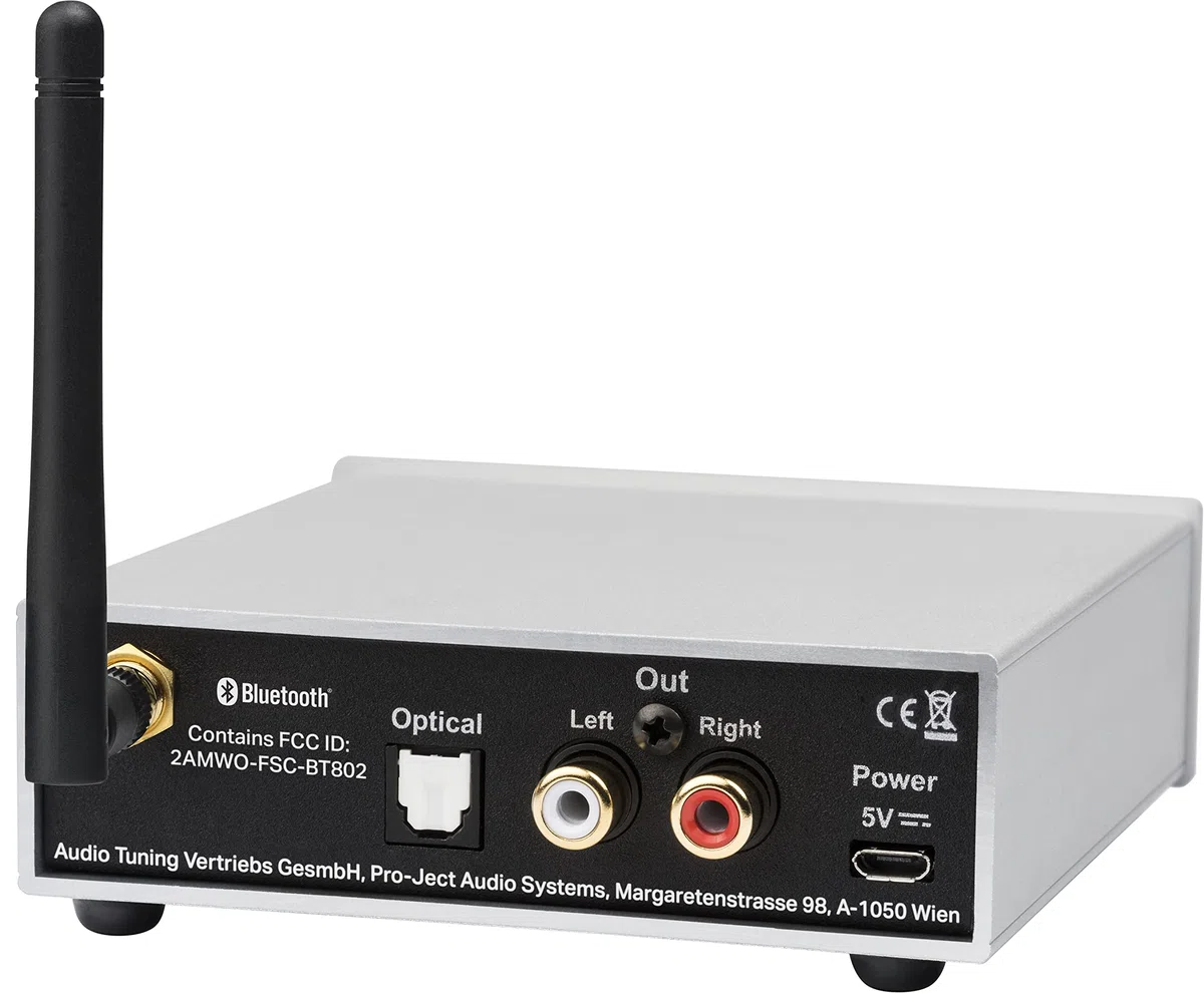 Pro-Ject BT Box S2 HD, Audiophiler hochauflösender Bluetooth 5.0 Empfänger, unterstützt aptX-HD, Schwarz