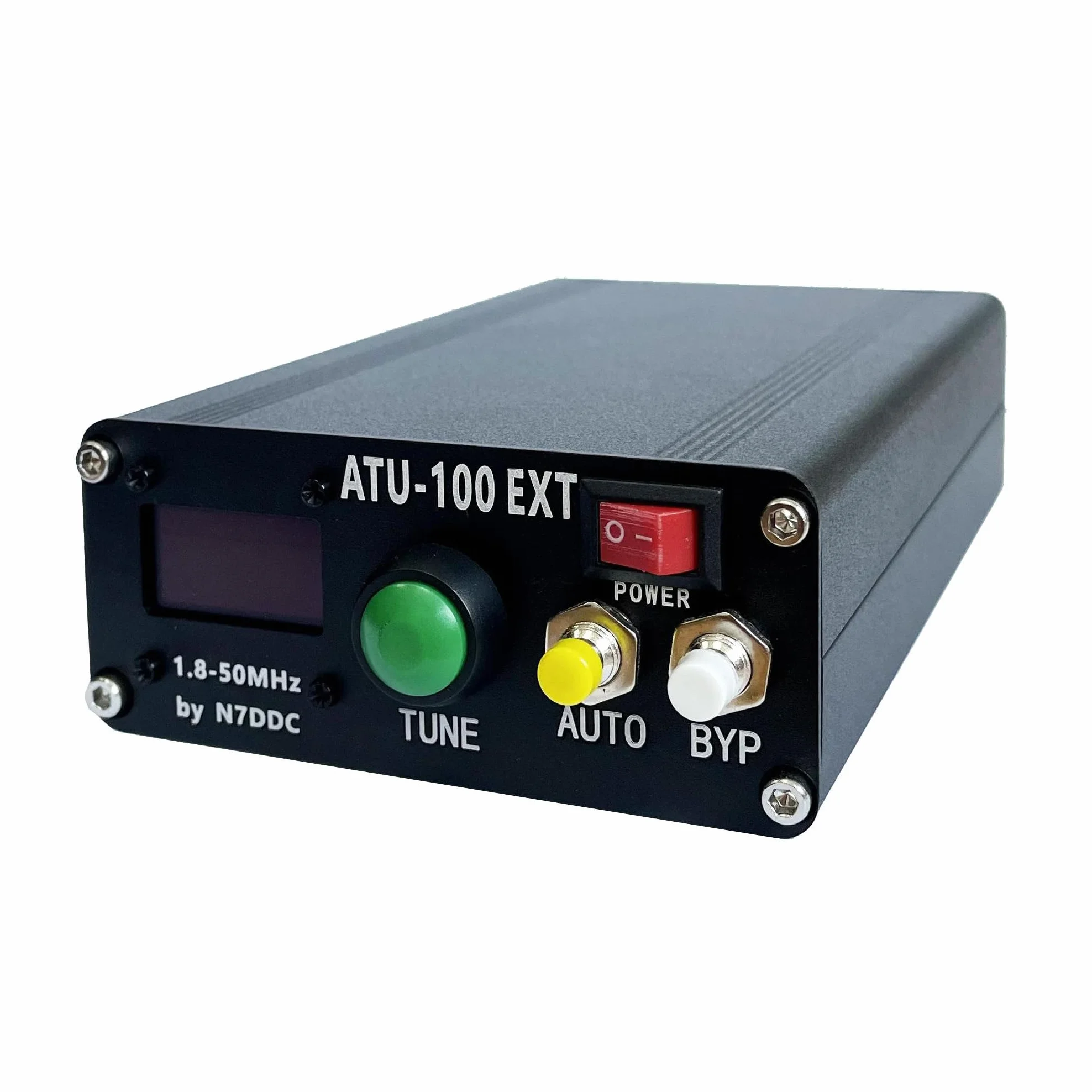 MALAHIT ATU-100 EXT Antennentuner 1,8–50 MHz atu100 von N7DDC 7 x 7 0,96 Zoll OLED 3.2 Firmware programmiert mit Gehäuse montierte Maschine mit USB-Kabel (ohne Batterie)