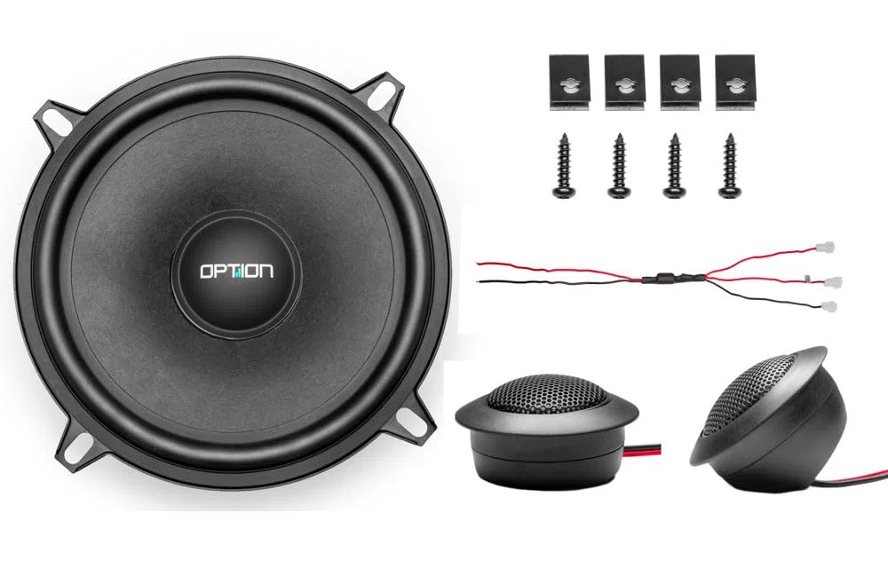 Option BASE-130-2-Wege 13cm Komponenten Lautsprecher-System - 3 Ohm, 86dB, 55 Watt RMS - 1 Paar Auto Lautsprecher