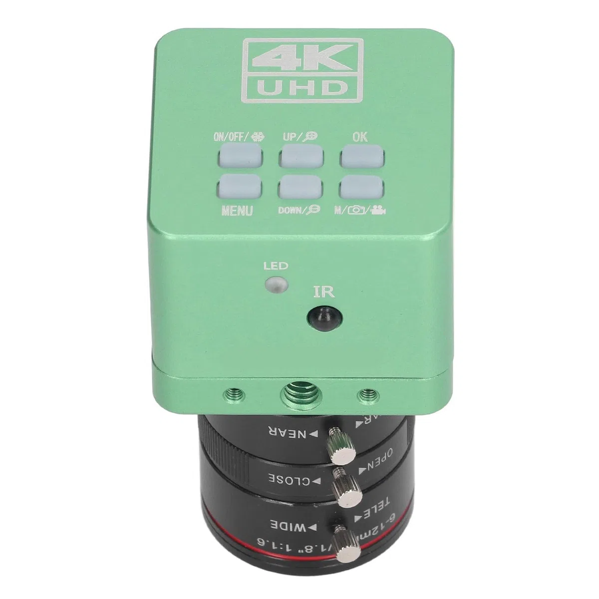 41 MP HDMI-Kamera, 4K 30 FPS Digitale Sicherheitskamera, Digitale Industrie-C-Mount-Kamera mit 6-12 Mm Verzerrungsfreiem Manuellen Objektiv, USB-Industriekamera für (EU-Stecker)