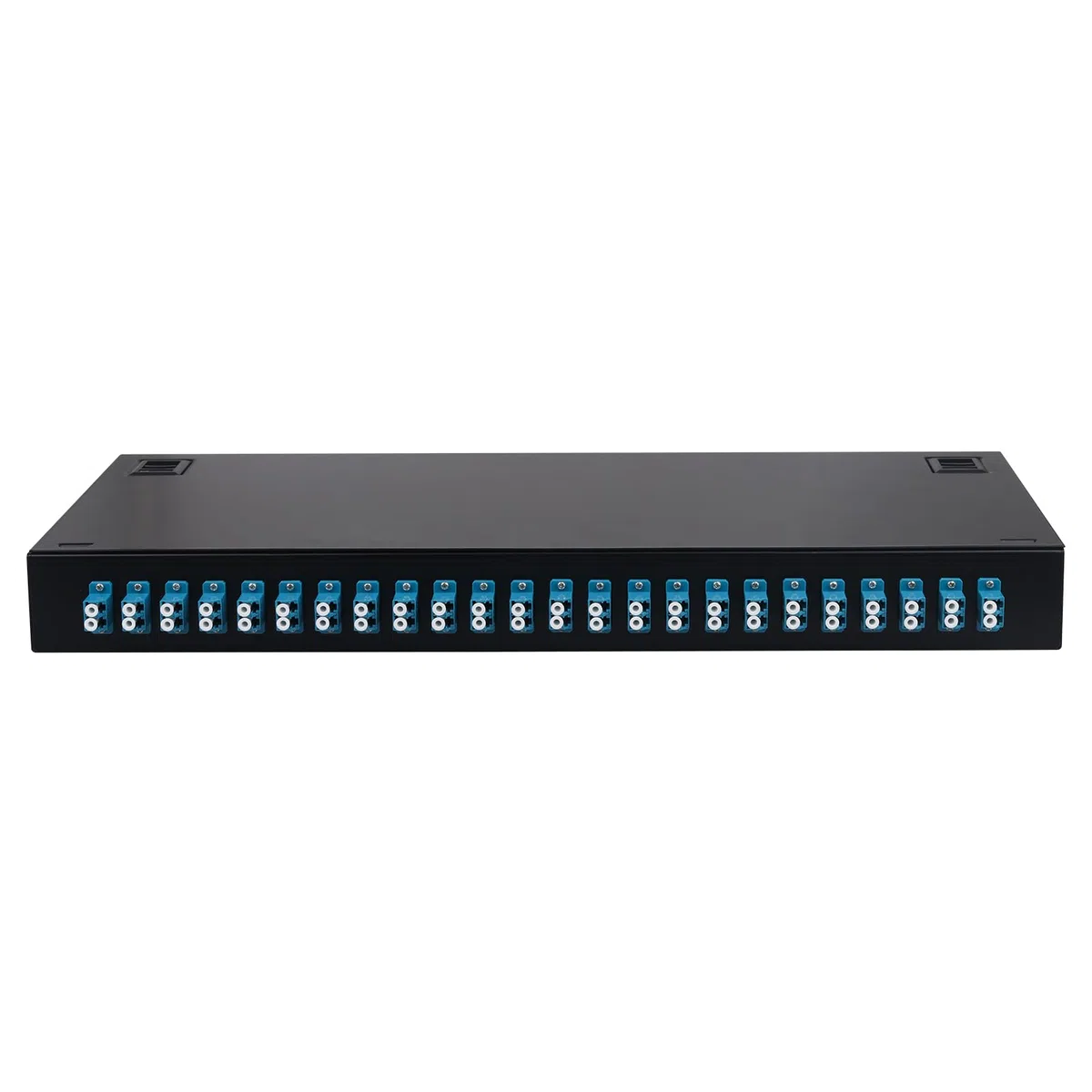 24 Duplex Singlemode 48 Port LC Rack Mount Gehäuse Box + Spleißschalen Glasfaserkabel Spule LC-UPC Kit (enthalten Pigtail & Kupplungen), 48 Core LGX Patch Panel Box passt für 19" Racks