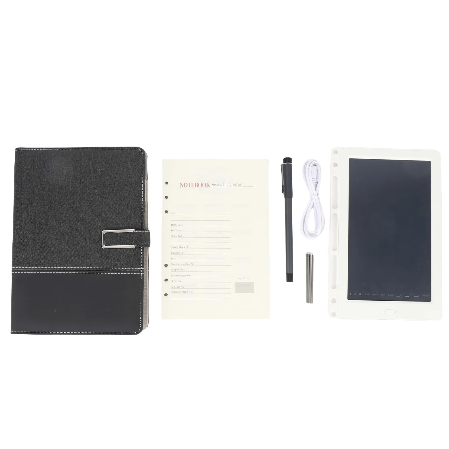 GOWENIC Digitaler Smart Pen mit Notizbuch |OCR-Smart-Schreibtafel-Set für Echtzeit-Zeichnungsnotizen (Black)