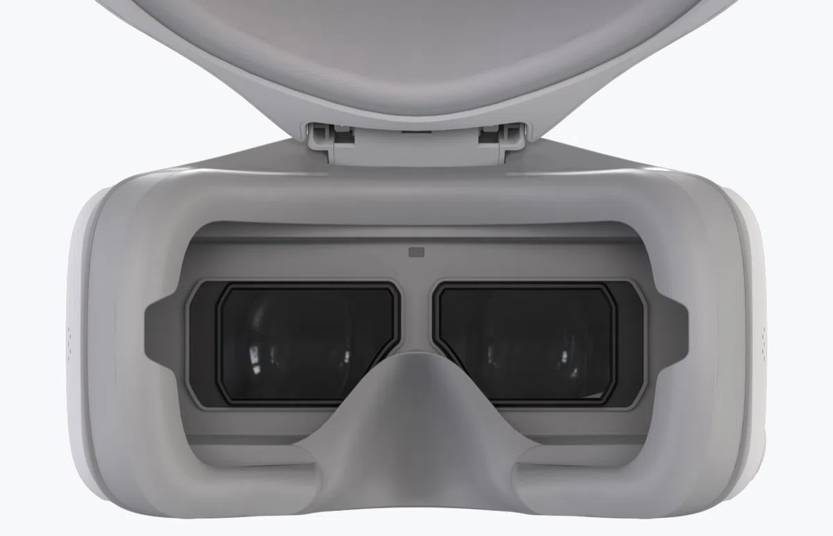 DJI Goggles - VR Brille inkl. 2 Bildschrime (mit einer HD-Auflösung von 1920 x 1080 MP, Drohnenbewegung per Kopfsteuerung) weiß