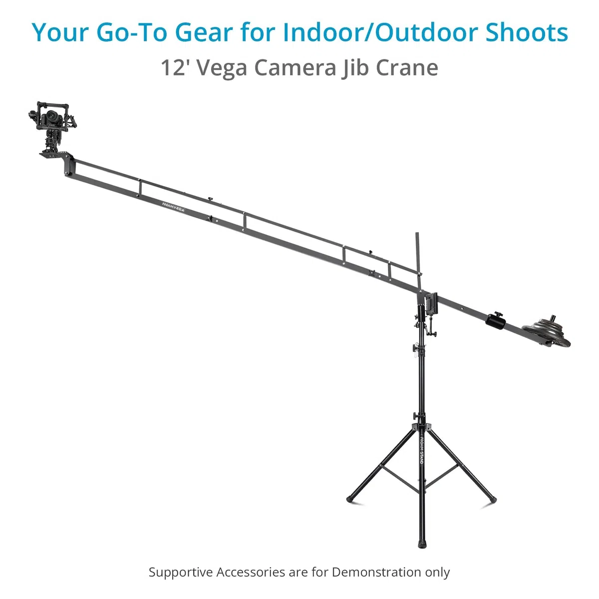 PROAIM 12' Vega Videokamera-Auslegerkran für Videomacher und Filmemacher. Nutzlast: 5 kg / 11 lb (JB-VG12-01)