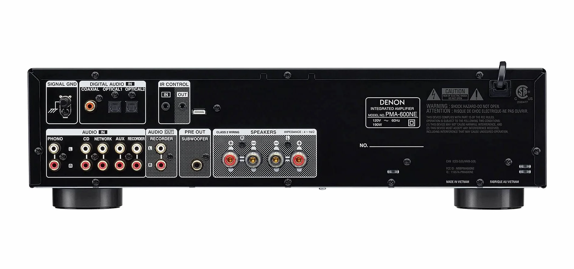 Denon PMA-600NE Vollverstärker mit 70W pro Kanal, Bluetooth, Digitale Eingänge, Integrierter Phono-Vorverstärker - Schwarz