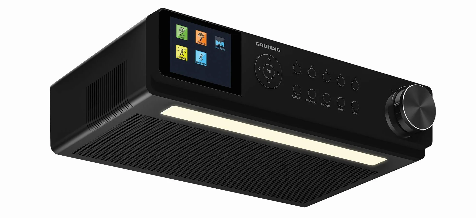 Grundig GKR1060 DKR 3000 BT DAB + WEB Küchenradio mit Bluetooth, DAB + Empfang und Internetradio Schwarz