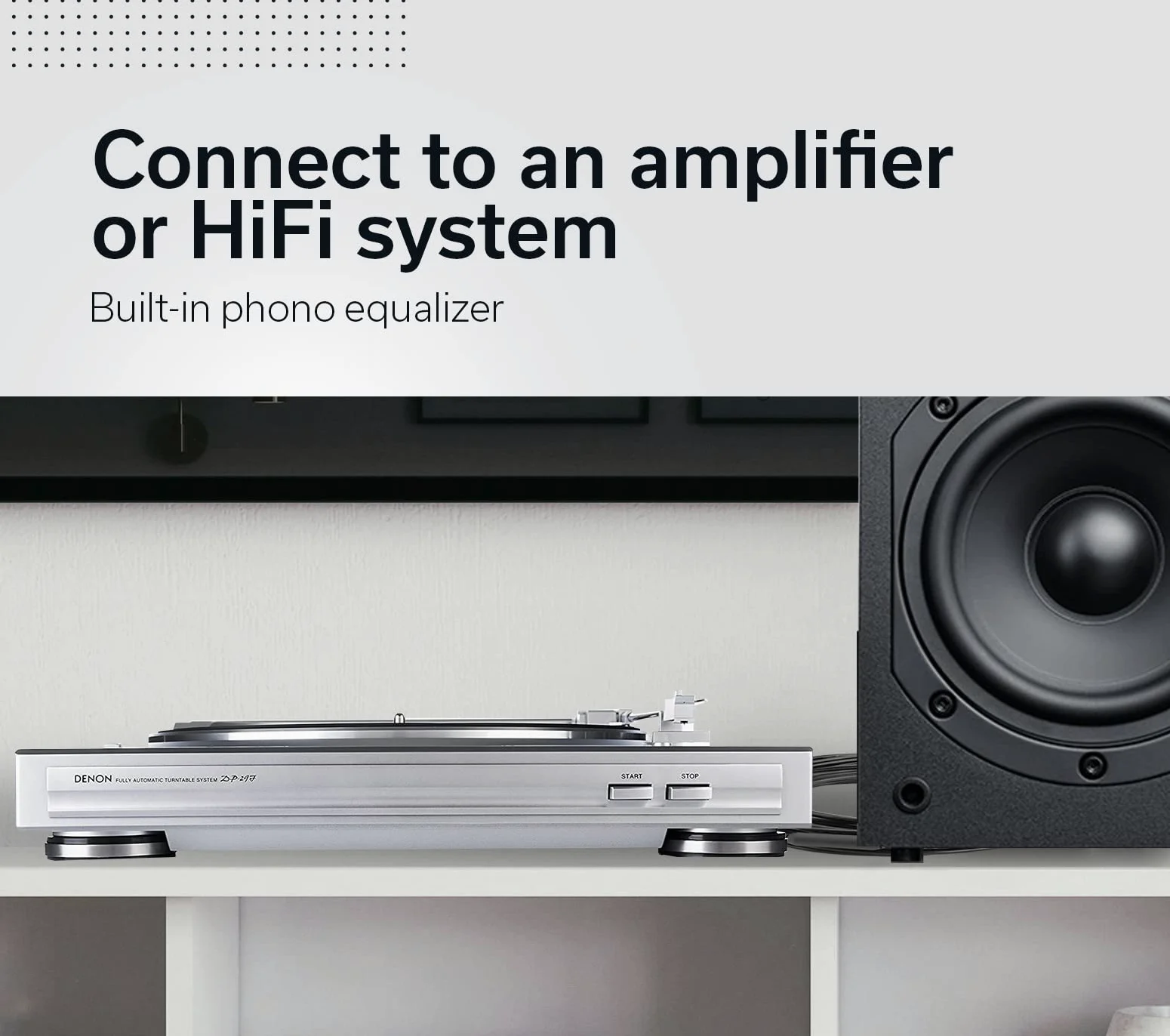 Denon DP-29F Plattenspieler Vollautomatisch mit Riemenantrieb, integriertem Phono-Vorverstärker, MM-Tonabnehmer, Aluminium-Plattenteller, Schallplattenspieler - Silber