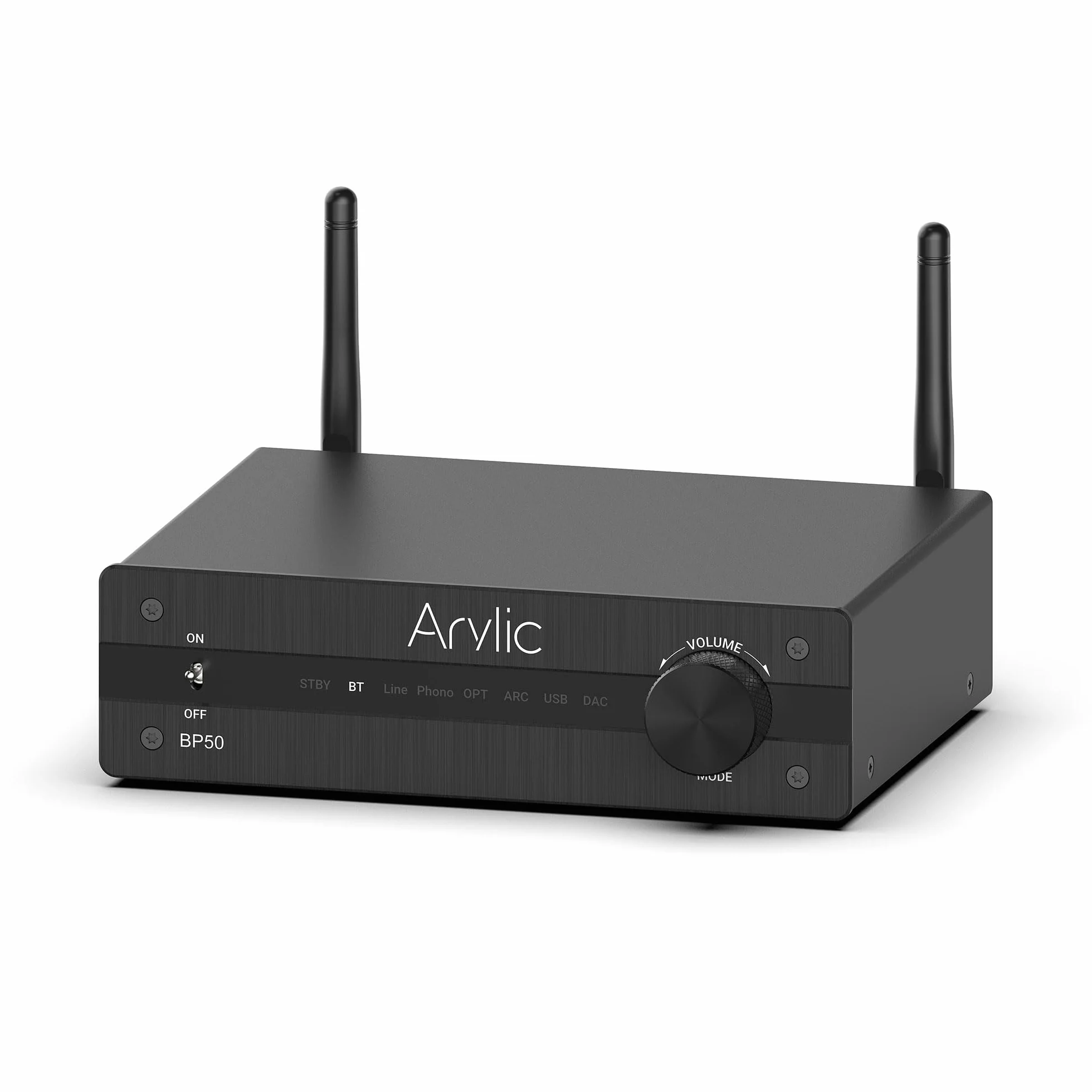Arylic BP50 Bluetooth 5.2 aptX Musikempfänger für Heimstereoanlagen mit HDMI ARC, Phonoeingang und Free App. Bluetooth Audioadapter mit DAC, RCA-Ausgänge für AV-Receiver oder Stereo-Vorverstärker.