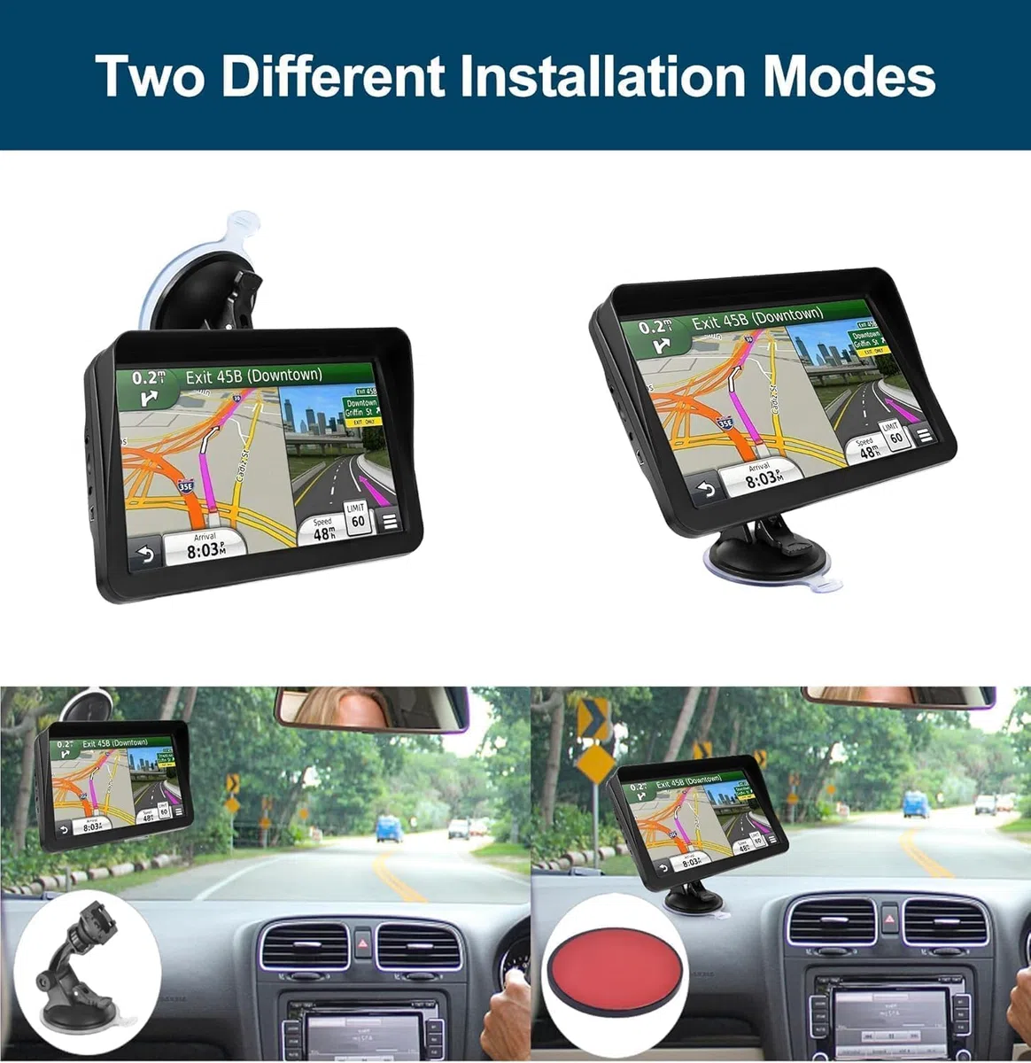 22,9 cm (9 Zoll) GPS-Navigator für Auto, Neueste 2026 Karte, Touchscreen, GPS-Navigationssystem, LKW, GPS, Sprachführung und Radarkamera-Warnung, GPS, Spurführung, lebenslange Live-Karten-Updates