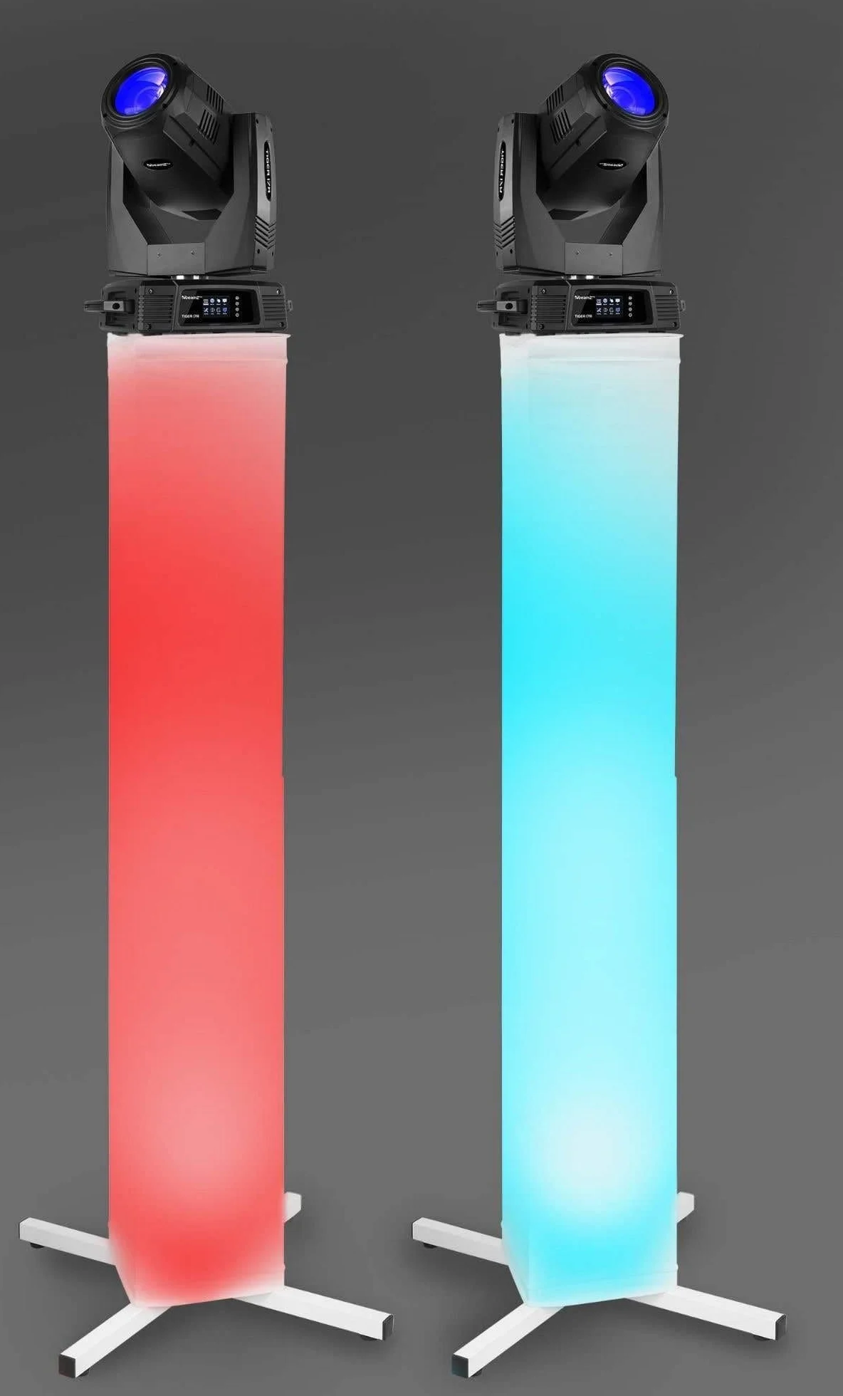 Vonyx DJP165 Universal-Lautsprecherständer - Auch für Lichteffekte, Produkte usw. geeignet - Inkl. weißer und schwarze Abdeckung - höhenverstellbar