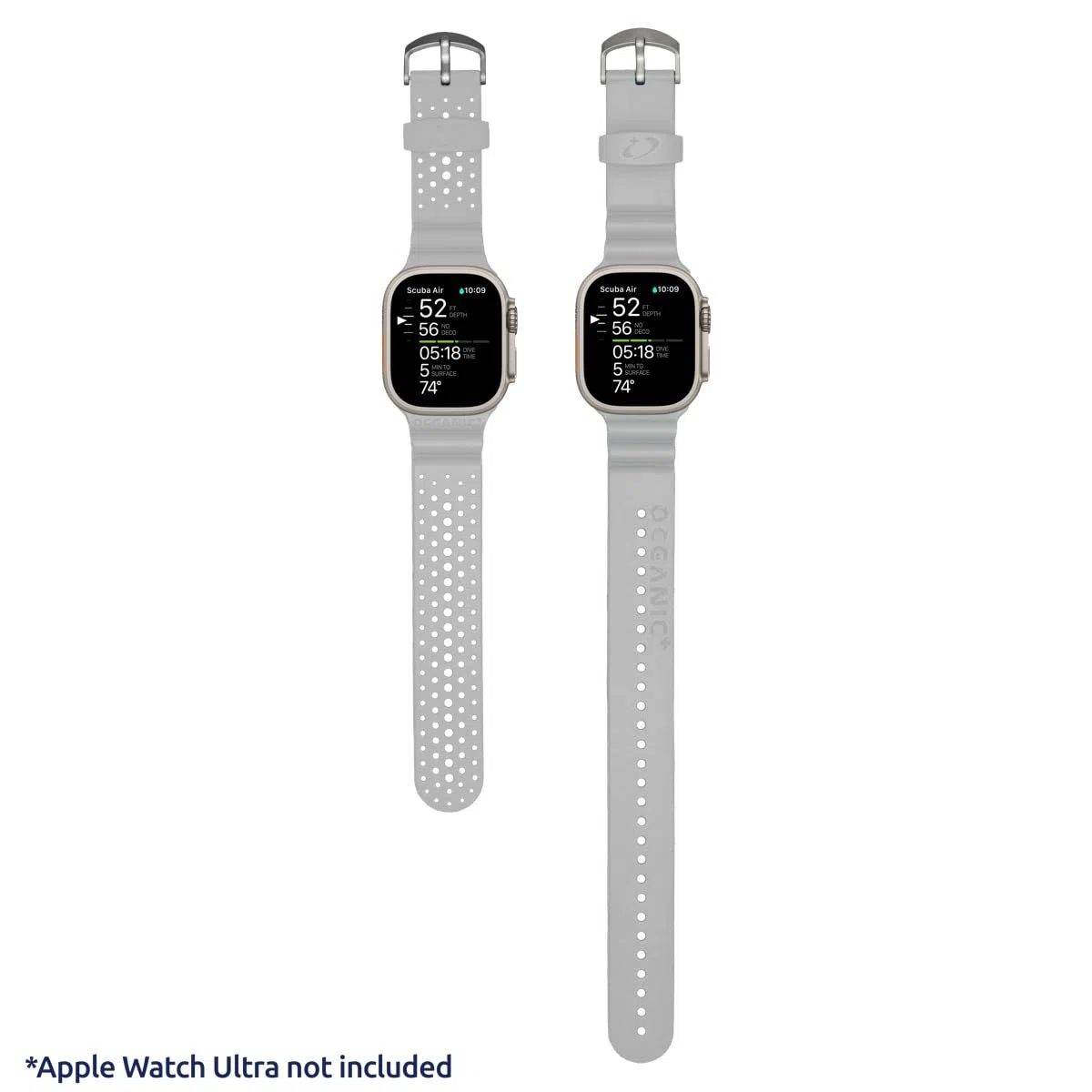 Oceanic + Armband für die Apple Watch Ultra und Ultra 2, inklusive 2 Bändern – eines für den Tauchgebrauch und eines für den täglichen Gebrauch, 45 mm, bequemes Silikonmaterial