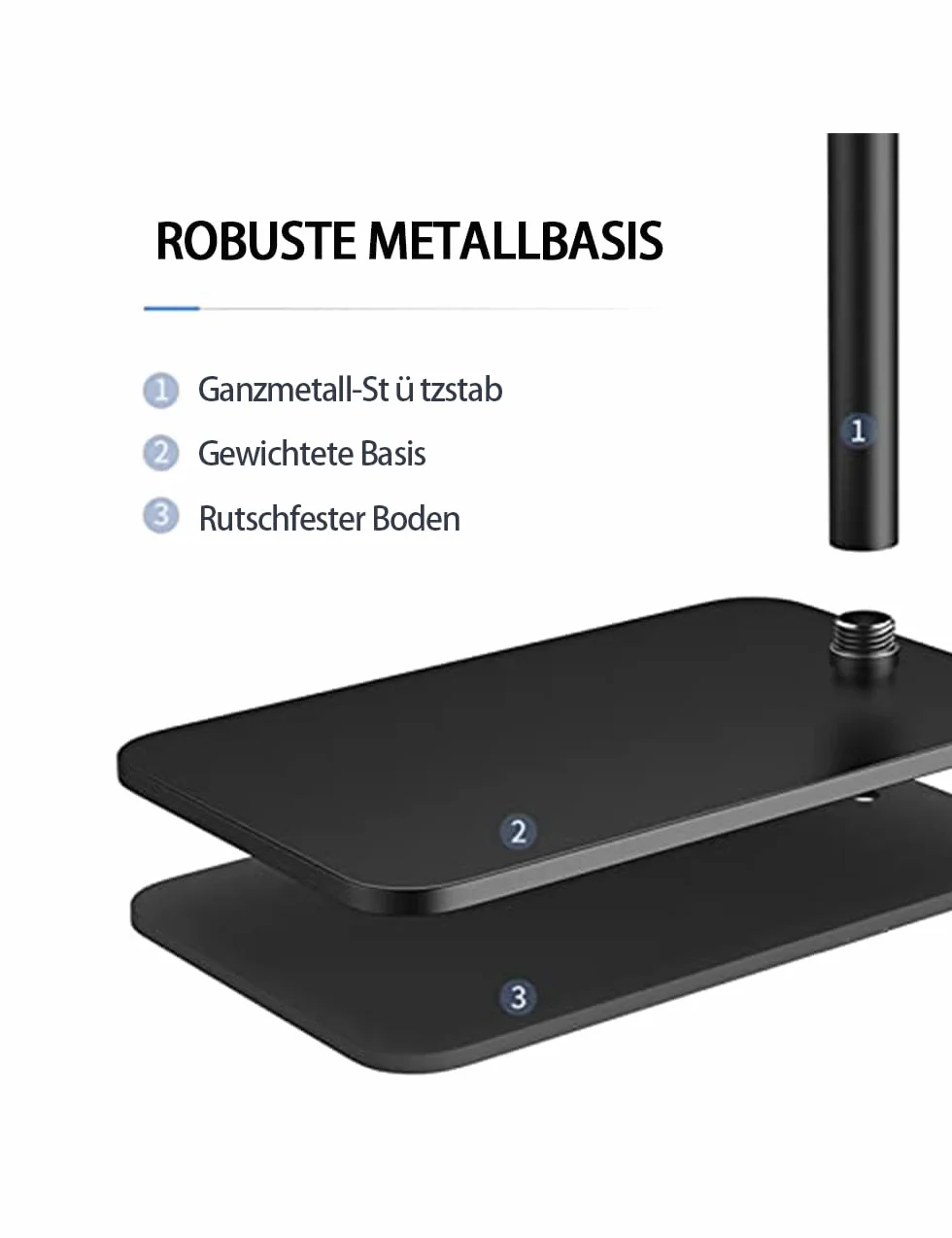 Beamer Halterung 360° Schwenkbarer Projektor Ständer Verstellbare Höhe L-Form Versteckter Bodenständer Kompatibel mit XGIMI, Nebula, VANKYO, Jinhoo, AuKing