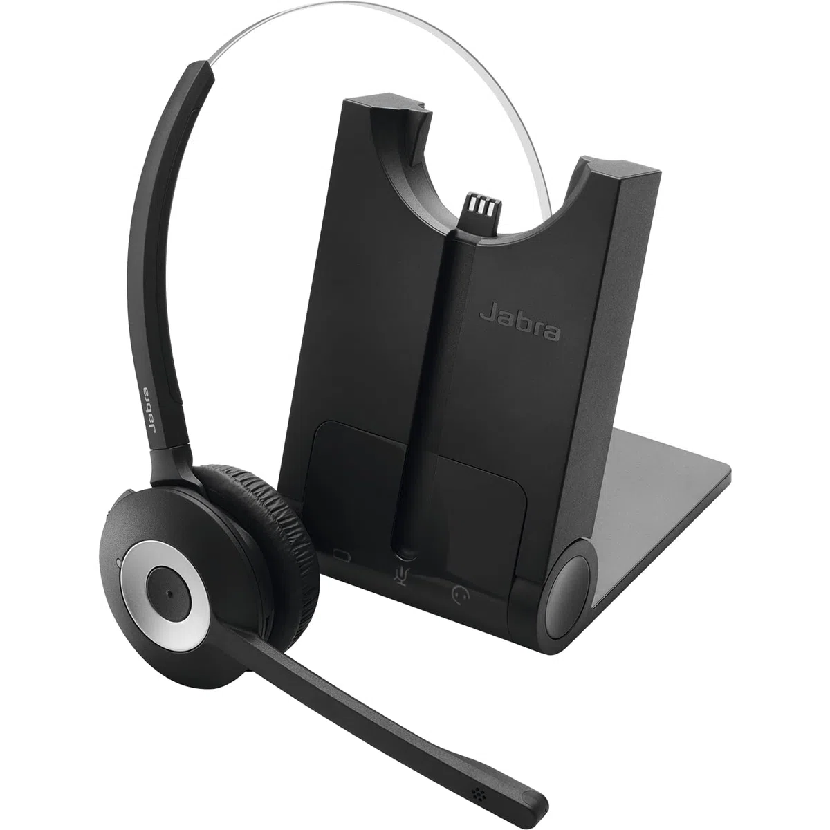Jabra Pro 930 MS DECT wireless on-ear mono headset - Skype for Business certified - HD voice and noise cancelling - for use with softphones in Europe - EU plug, black
