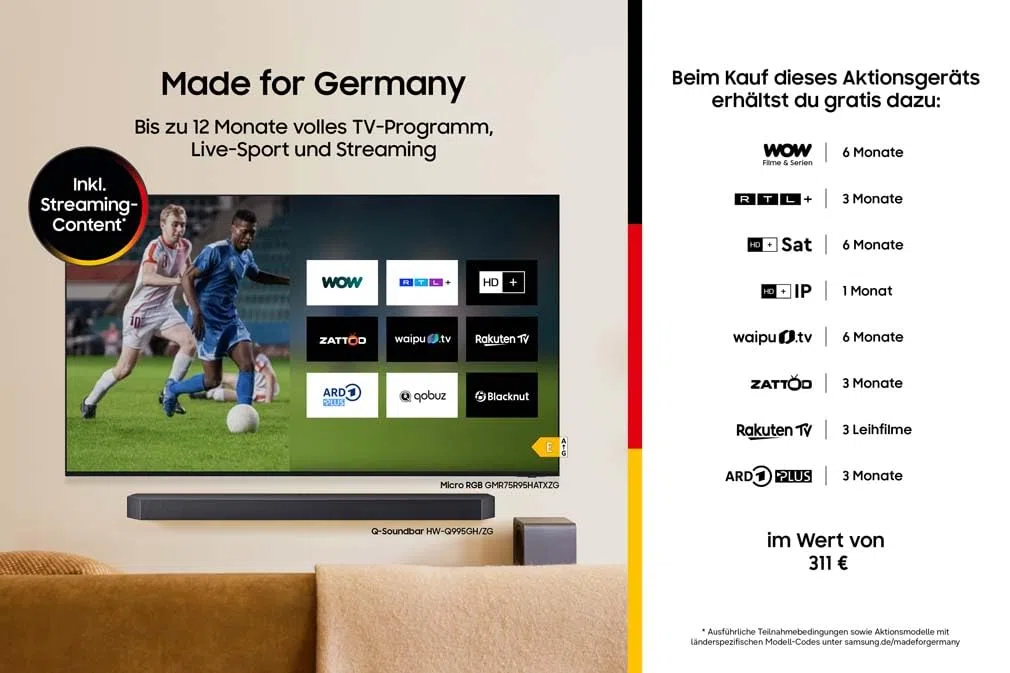 Samsung Neo QLED 4K QN80F 50 Zoll (125 cm) Mini LED Fernseher, NQ4 AI Gen2 Prozessor, Quantum Matrix Technology Core, 4K Upscaling, Dolby Atmos, Knox Security, Samsung Vision AI Smart TV