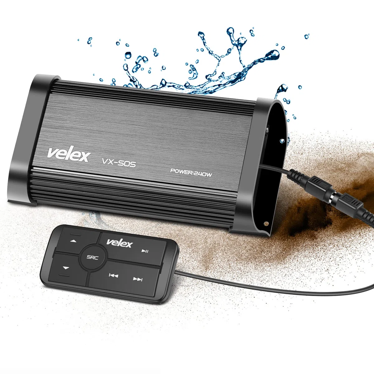 Marine Bluetooth Verstärker 4 Kanal Klasse D Amp Stereo auf Booten UTV ATV Golfwagen und Autos