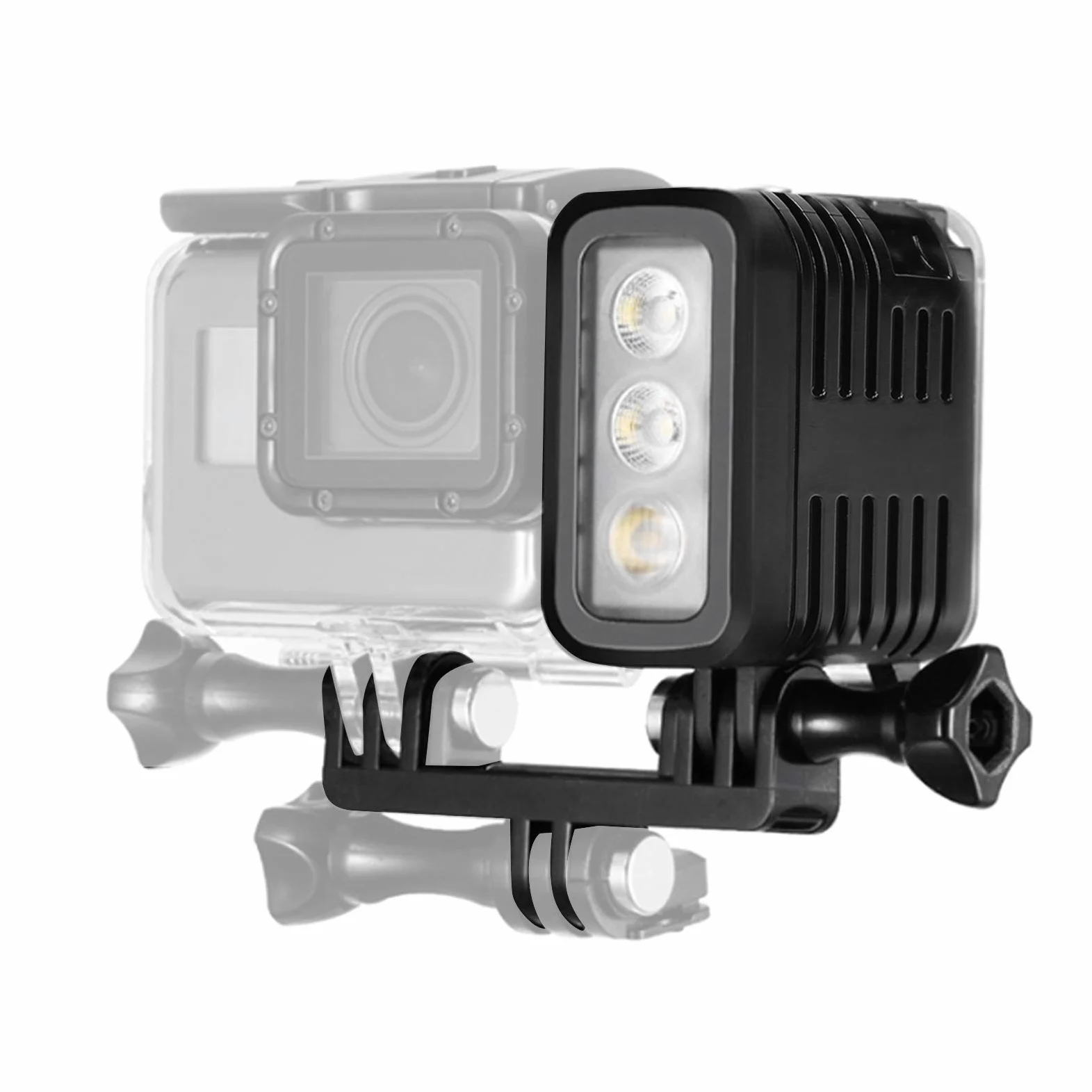 Unterwasser-Videolicht, 30 m Tauchlicht 3 Helligkeit Dimmbar Wasserdichtes LED-Videofüll-Nachtlicht für 4/3 +/3/2/1/sj4000/sj5000/sj6000/für Yi