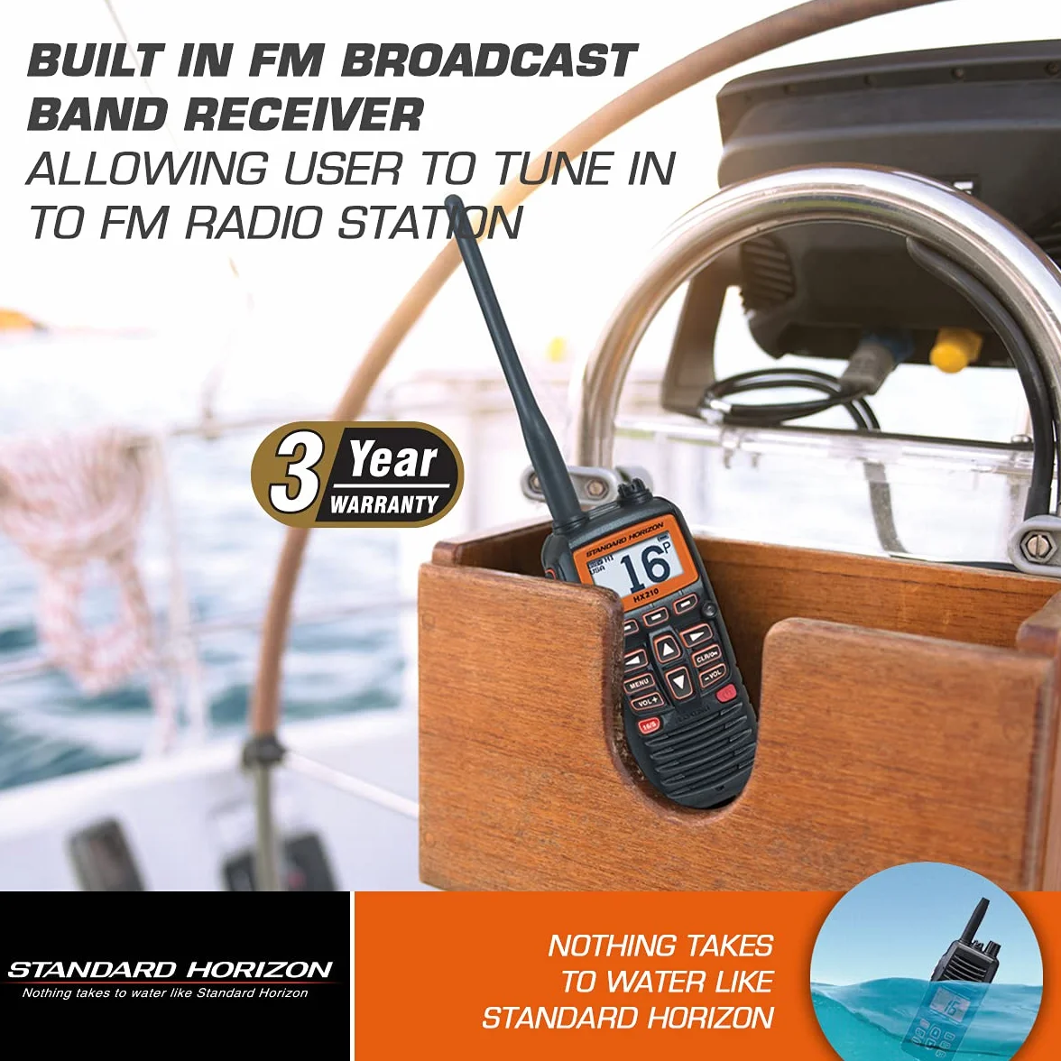 Standard Horizon HX210 UKW-Radio, Schwarz