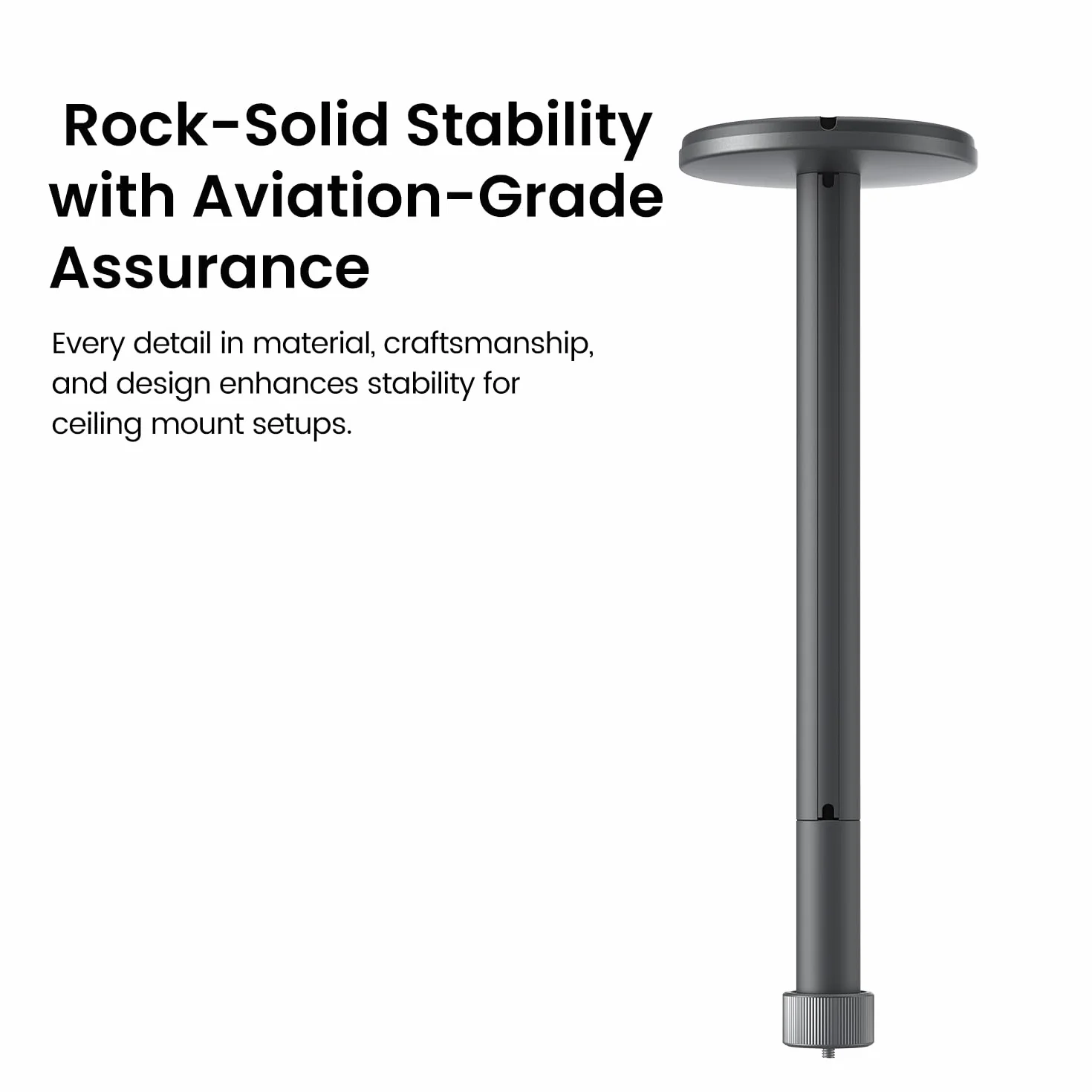 JmGO Deckenhalterung für N1S 4K / PicoPlay / N1S 1080P / PicoFlix / N1, Aluminium in Luftfahrtqualität, individuelles Design, einfache Montage, Zwei Höhenoptionen (100/300 mm), 10kg Tragkraft
