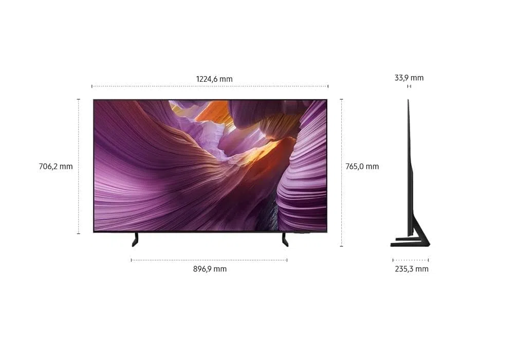 Samsung OLED 4K S85F 55 Zoll (138 cm) UHD Fernseher, NQ4 AI Gen2 Prozessor,4K Upscaling, OLED HDR, Farben Pantone validiert, Dolby Atmos, Gaming-Hub, Knox Security, Samsung Vision AI Smart TV