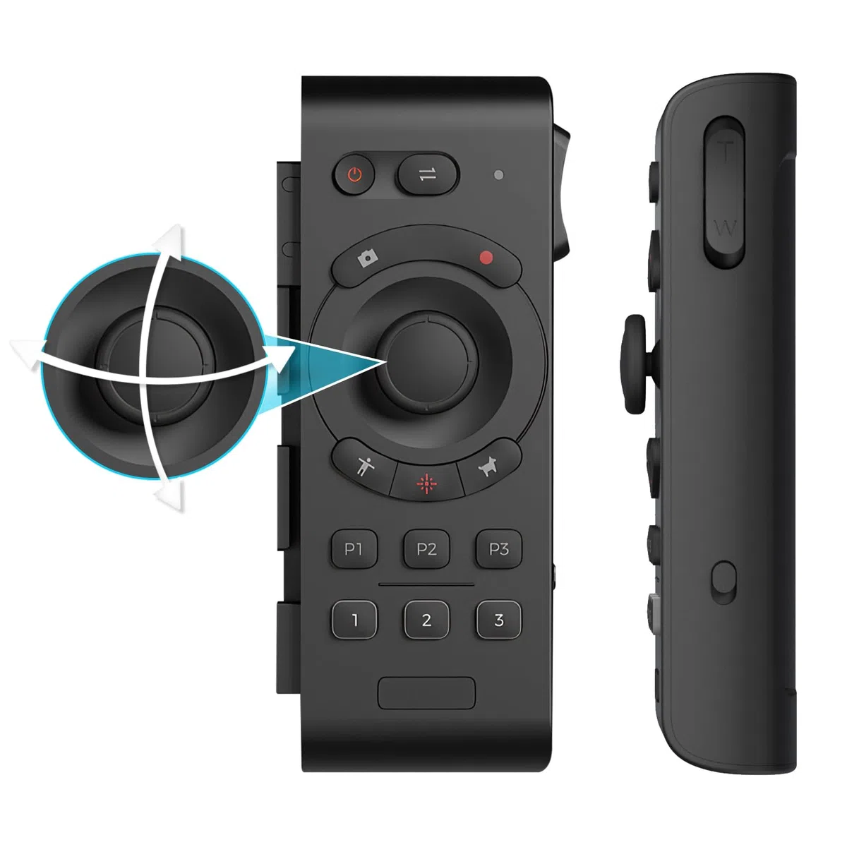 OBSBOT Tail Air/Tail 2 Remote Controller, PTZ-Steuerung über Gimbal-Knopf oder Handgelenksbewegungen, Bluetooth Wirelessly Connect bis zu 3 OBSBOT Tail Air Geräte