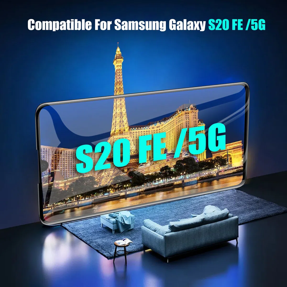 DTD OLED Bildschirm für Samsung Galaxy S20 Fe/S20 Fe 5G LCD Display Ersatz Digitalisierer Touchscreen (6,5 Zoll, Schwarz mit Rahmen) Fingerabdruckerkennung Wird unterstützt