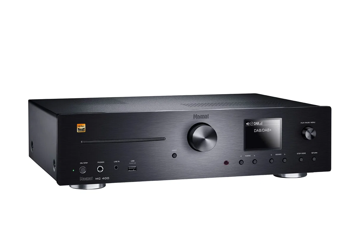 MC 400, Kompakter High-End Stereo Netzwerk/CD/DAB/FM-Receiver mit 200 Watt Maximal-Ausgangsleistung in Hi-Res Qualität