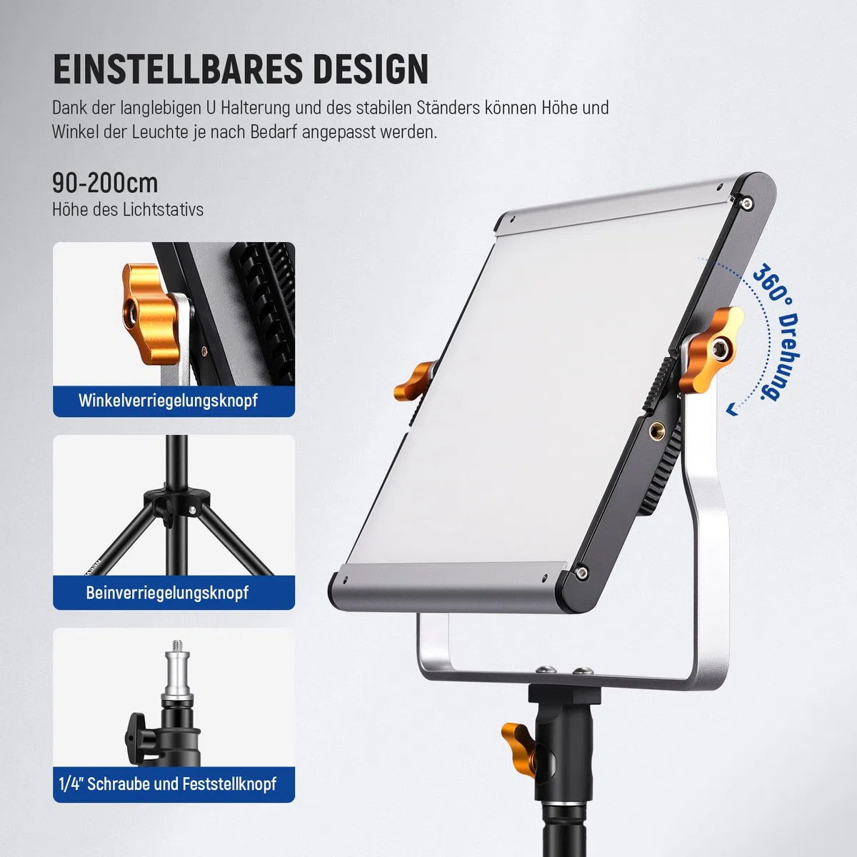 NEEWER 2er Pack dimmbares zweifarbiges 480 LED Videolicht und Ständerbeleuchtungsset beinhaltet: 3200-5600K CRI 96+ LED Panel mit U Halterung, 75" Lichtstativ für YouTube Studiofotografie, Videos