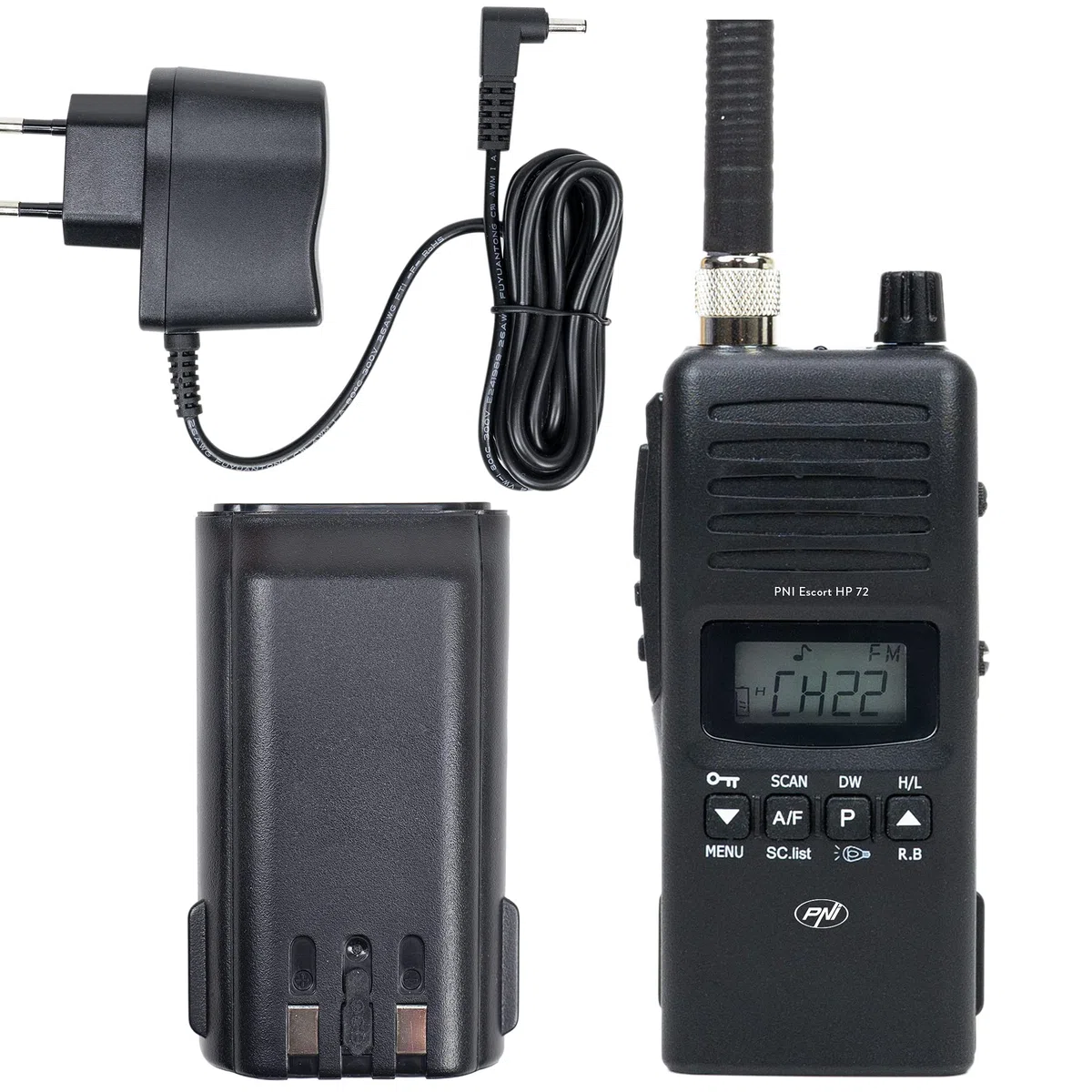 CB-Funkgerät PNI Escort HP 72, Multi-Standard, 4 W, AM-FM, 6-stufig Einstellbarer ASQ, Dual Watch, Scan, Lock, Roger Beep
