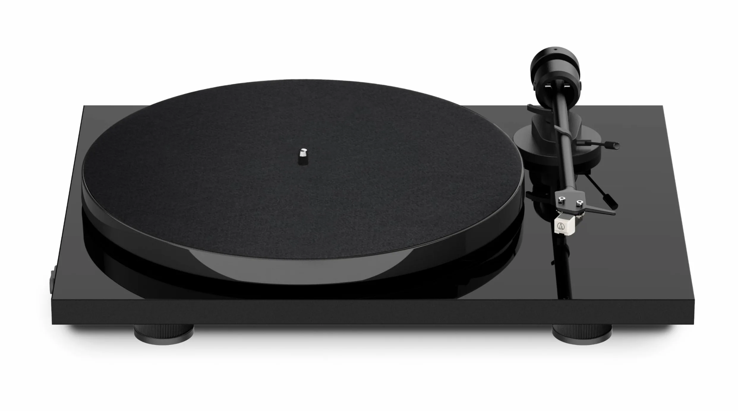 Pro-Ject E1 BT, Plug & Play Einsteiger Plattenspieler mit MM Tonabnehmersystem, BT Sender, schaltbarer Phono Vorstufe und elektronischer Geschwindigkeitsänderung (AT3600L, Schwarz)